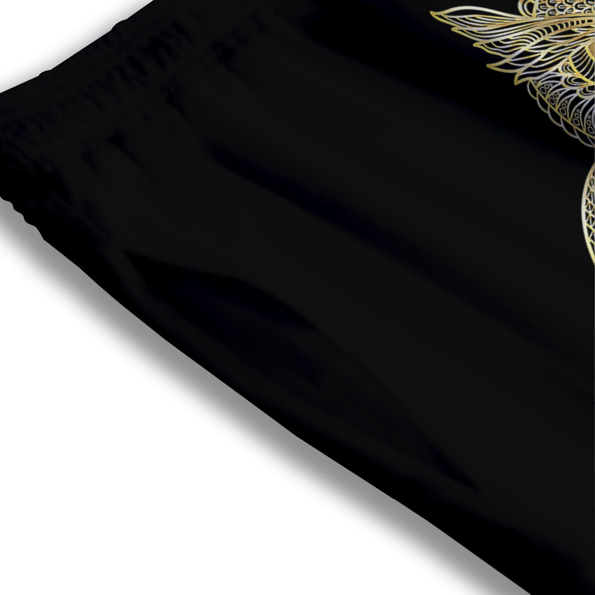 Spirit Owl Gold Print Mesh Shorts