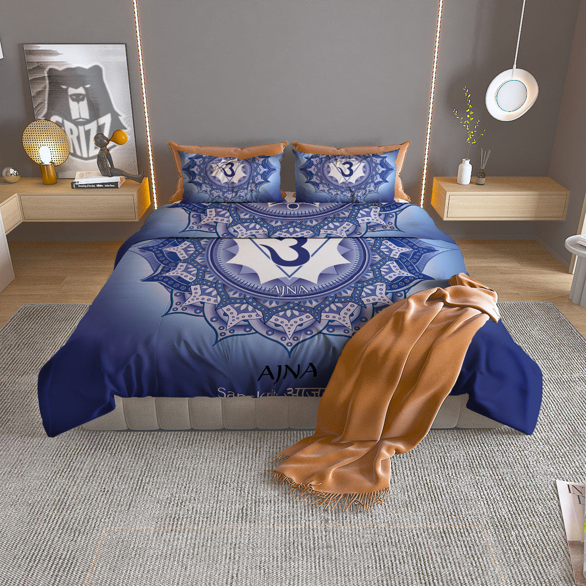 Spiritual Ajna Chakra Print Duvet Cover Bedding Set