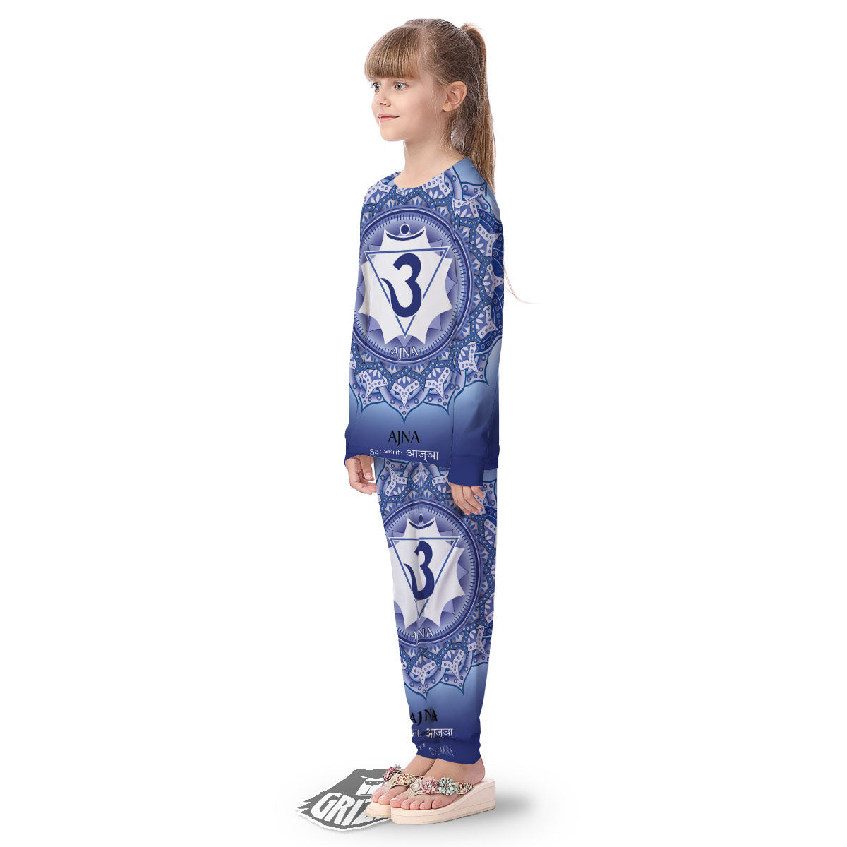 Spiritual Ajna Chakra Print Kid's Pajamas-grizzshop