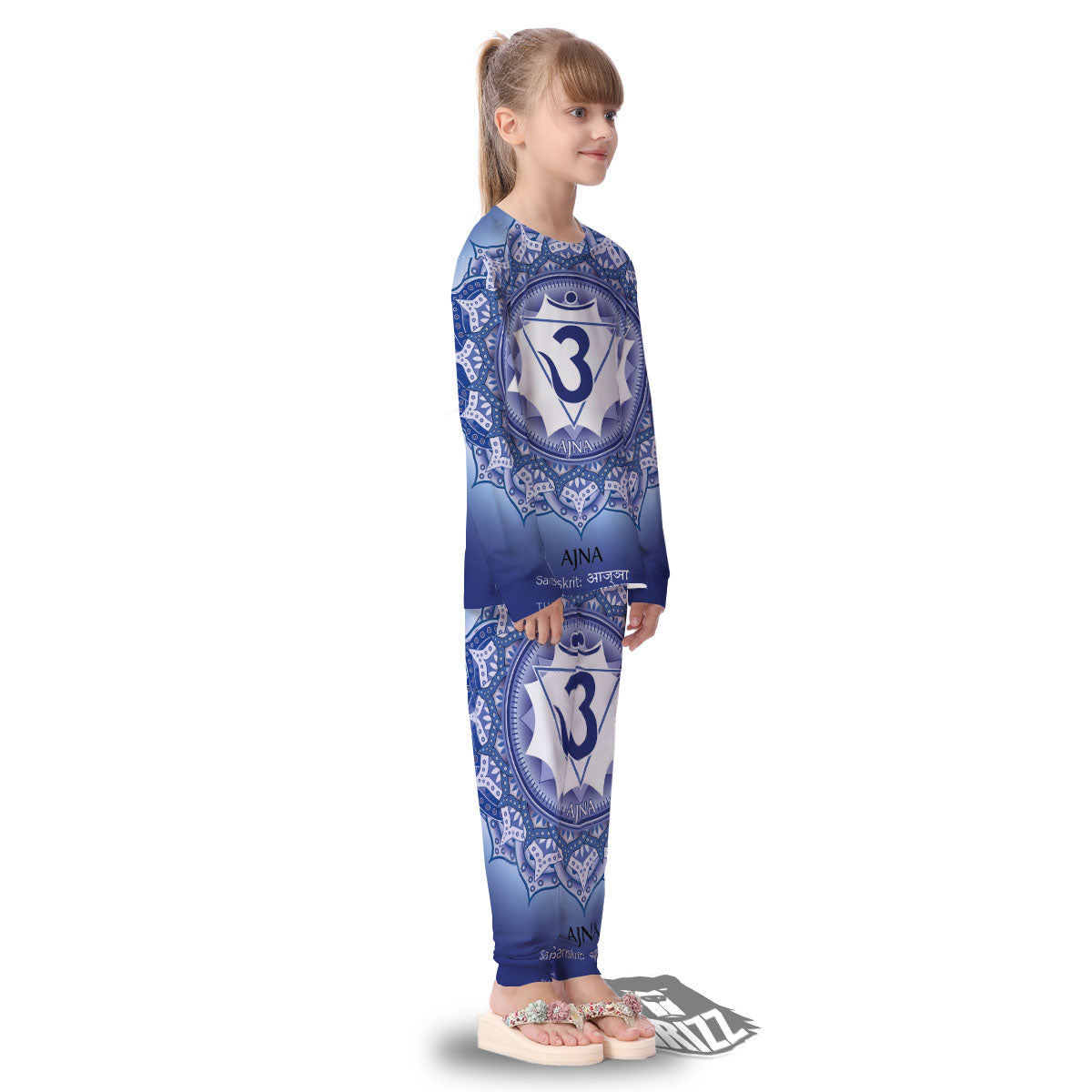 Spiritual Ajna Chakra Print Kid's Pajamas-grizzshop