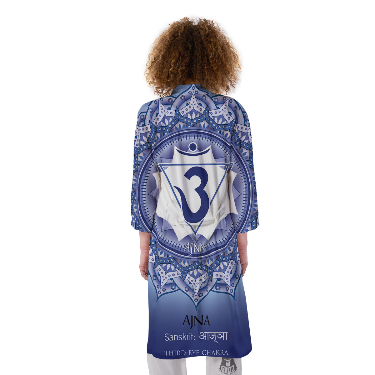 Spiritual Ajna Chakra Print Kimono-grizzshop