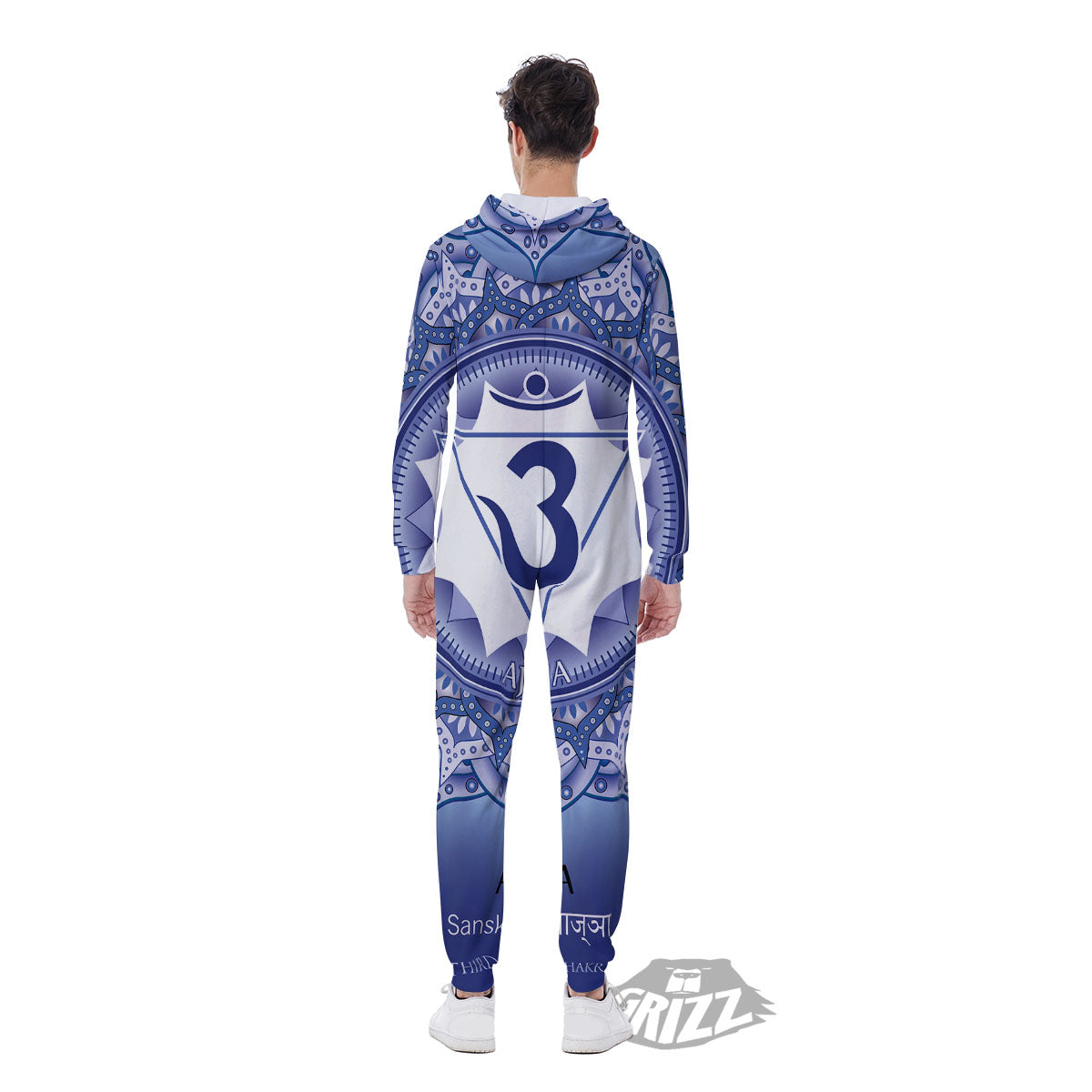 Spiritual Ajna Chakra Print Men's Jumpsuit-grizzshop