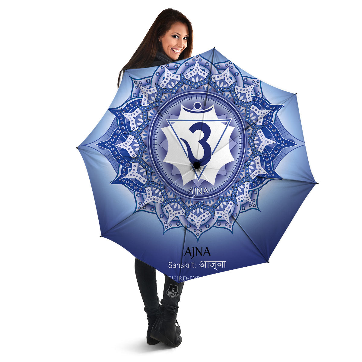 Spiritual Ajna Chakra Print Umbrella-grizzshop