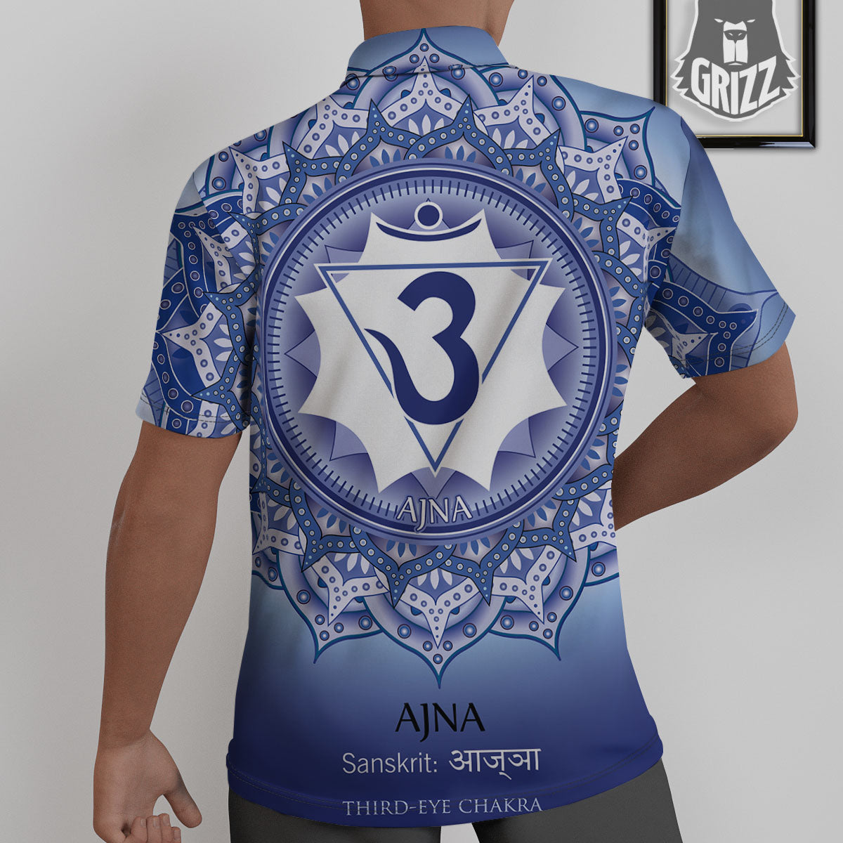 Spiritual Ajna Chakra Print Untucked Shirts-grizzshop