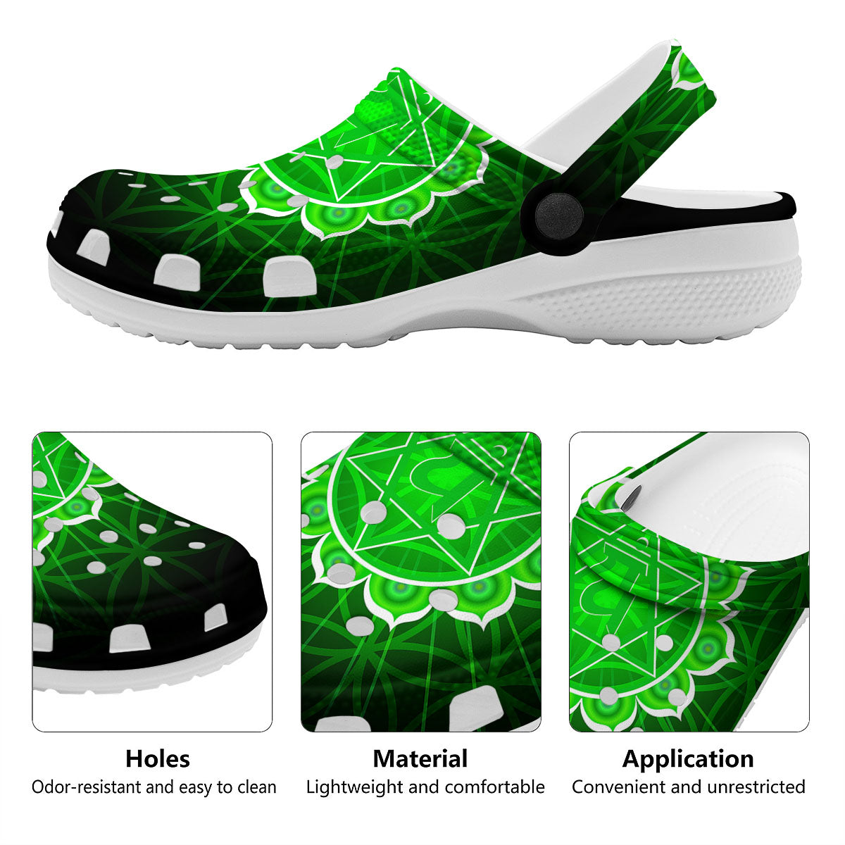 Spiritual Anahata Chakra Print Clog-grizzshop