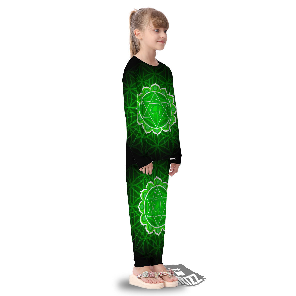 Spiritual Anahata Chakra Print Kid's Pajamas-grizzshop