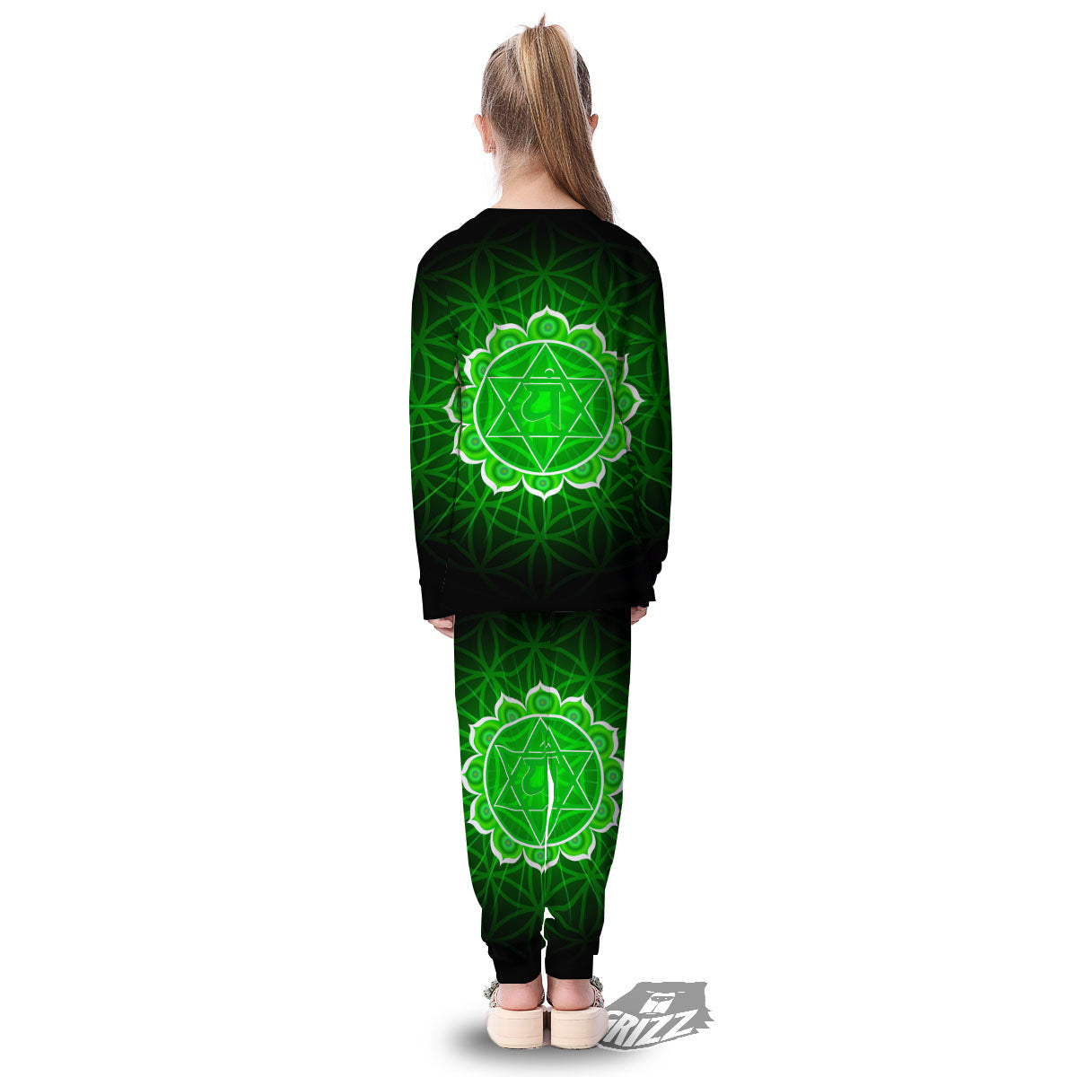 Spiritual Anahata Chakra Print Kid's Pajamas-grizzshop