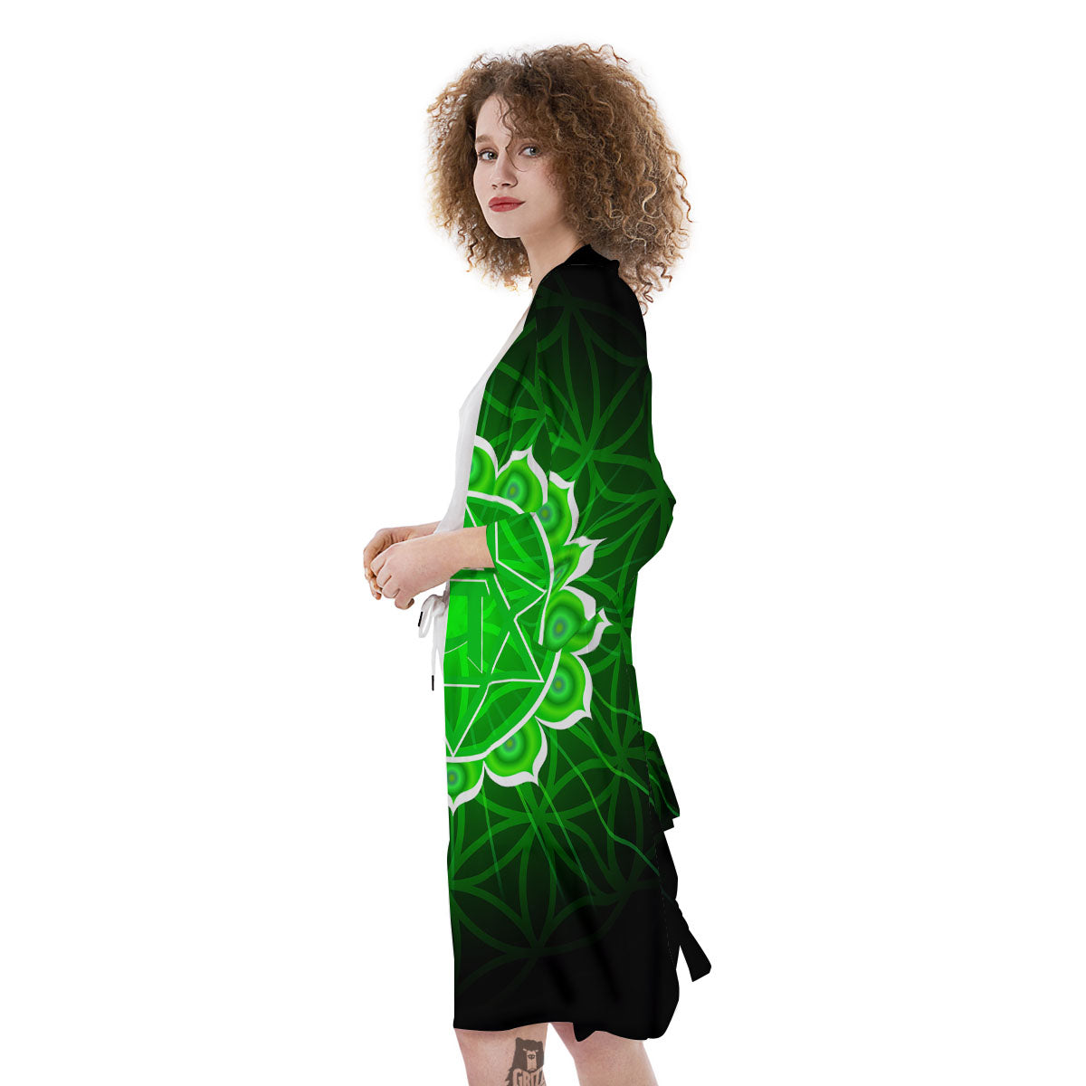 Spiritual Anahata Chakra Print Kimono-grizzshop
