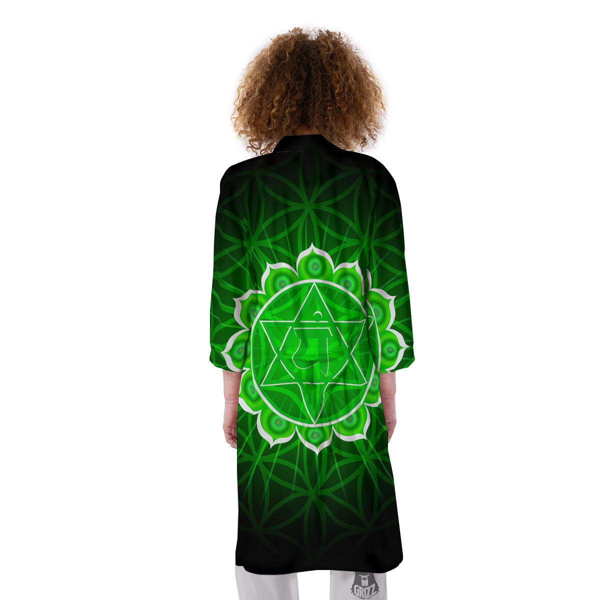 Spiritual Anahata Chakra Print Kimono-grizzshop