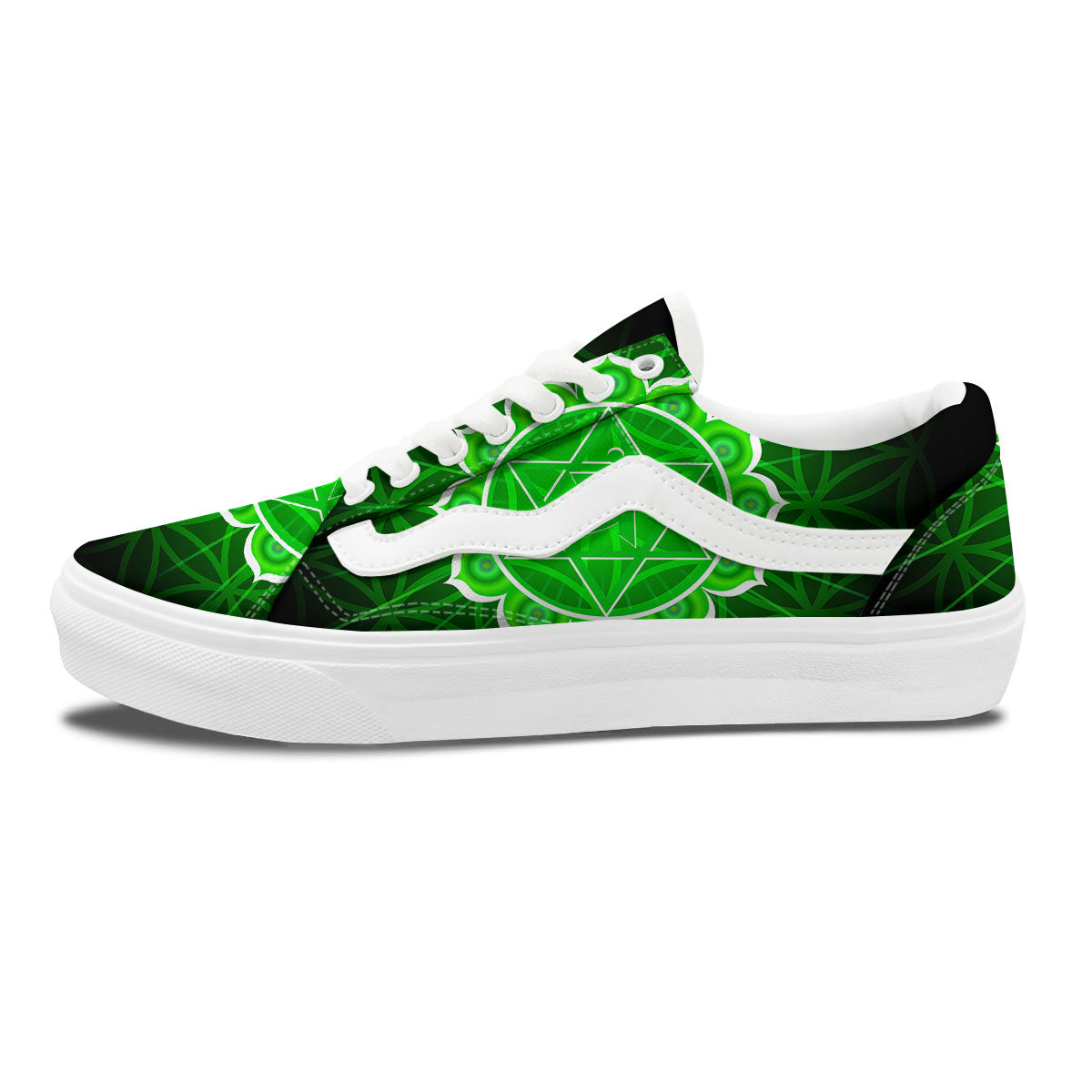 Spiritual Anahata Chakra Print Skate Shoes-grizzshop