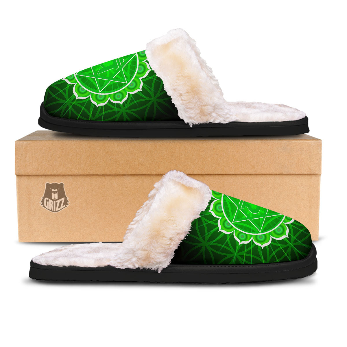 Spiritual Anahata Chakra Print Slippers-grizzshop