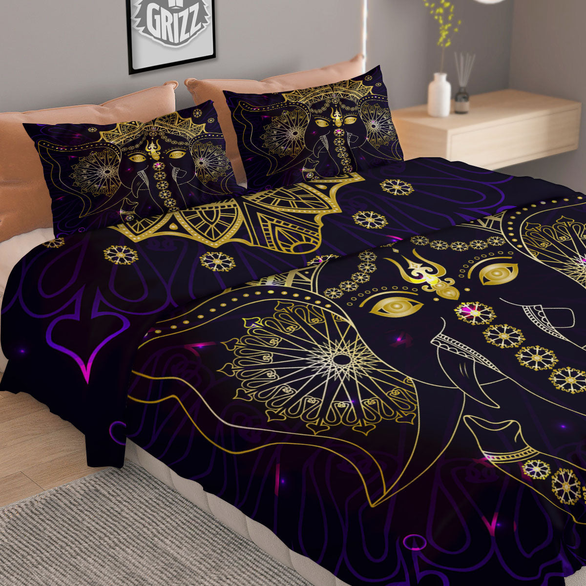 Spiritual Elephant Indian Tribal Print Duvet Cover Bedding Set