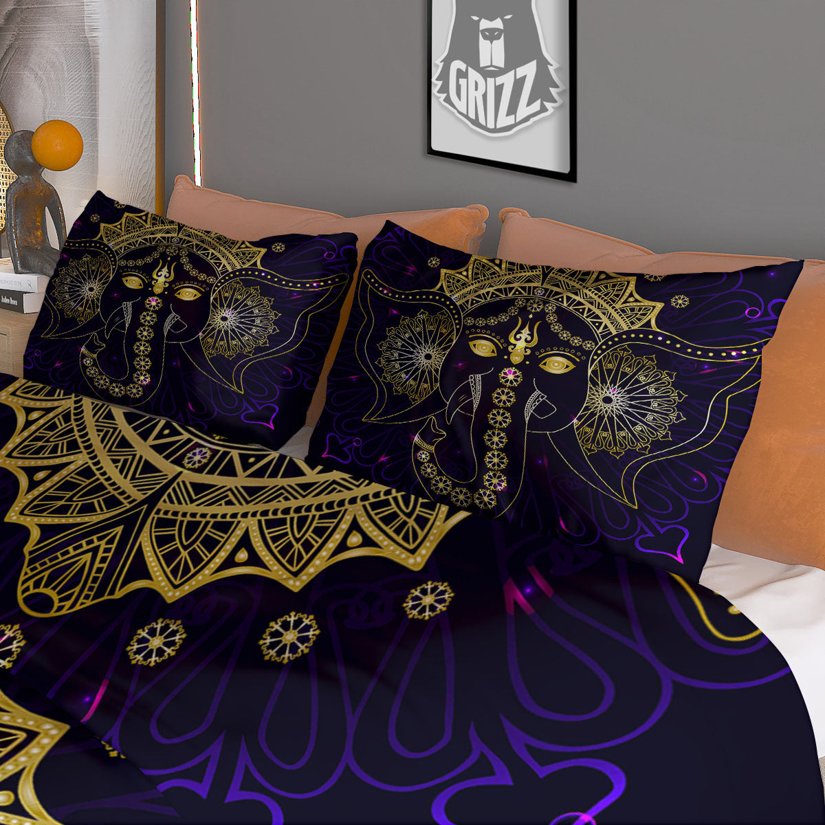Spiritual Elephant Indian Tribal Print Duvet Cover Bedding Set