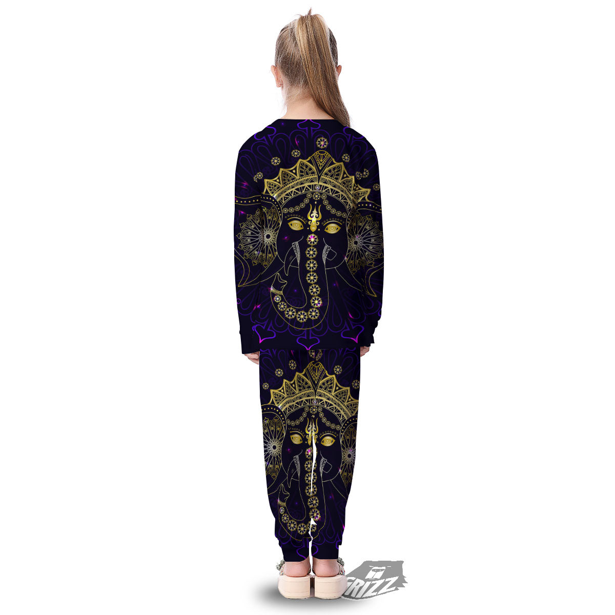 Spiritual Elephant Indian Tribal Print Kid's Pajamas-grizzshop