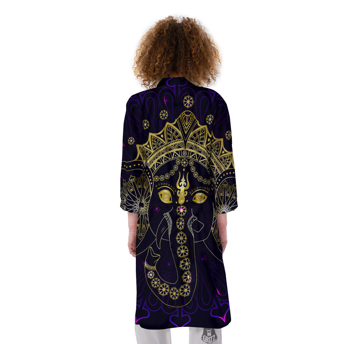 Spiritual Elephant Indian Tribal Print Kimono-grizzshop