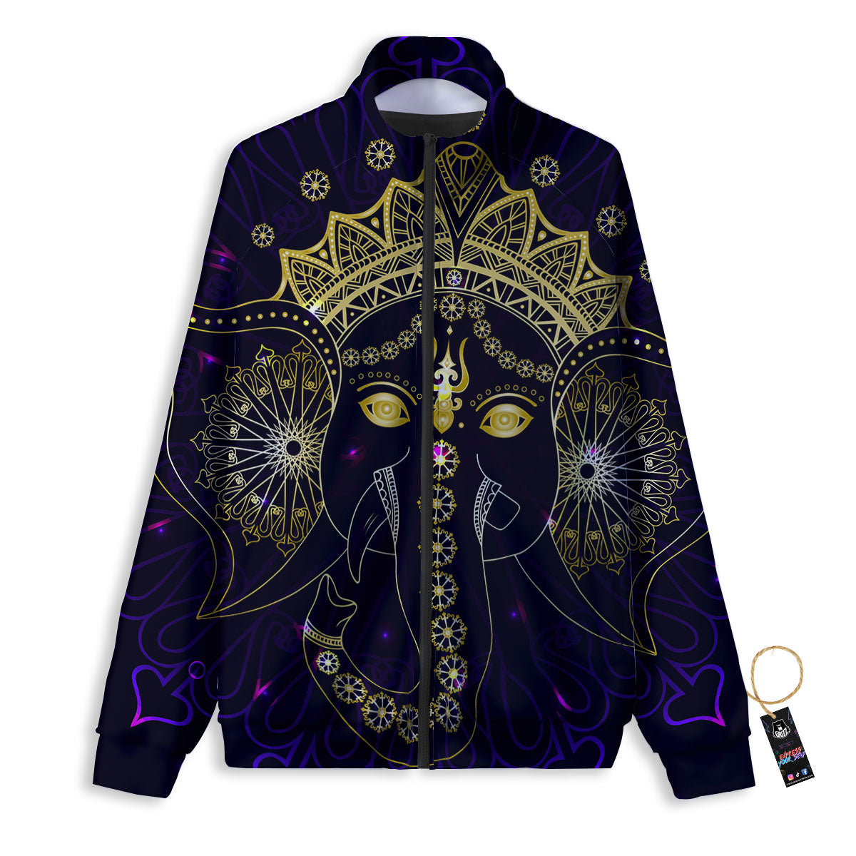 Spiritual Elephant Indian Tribal Print Track Jacket-grizzshop