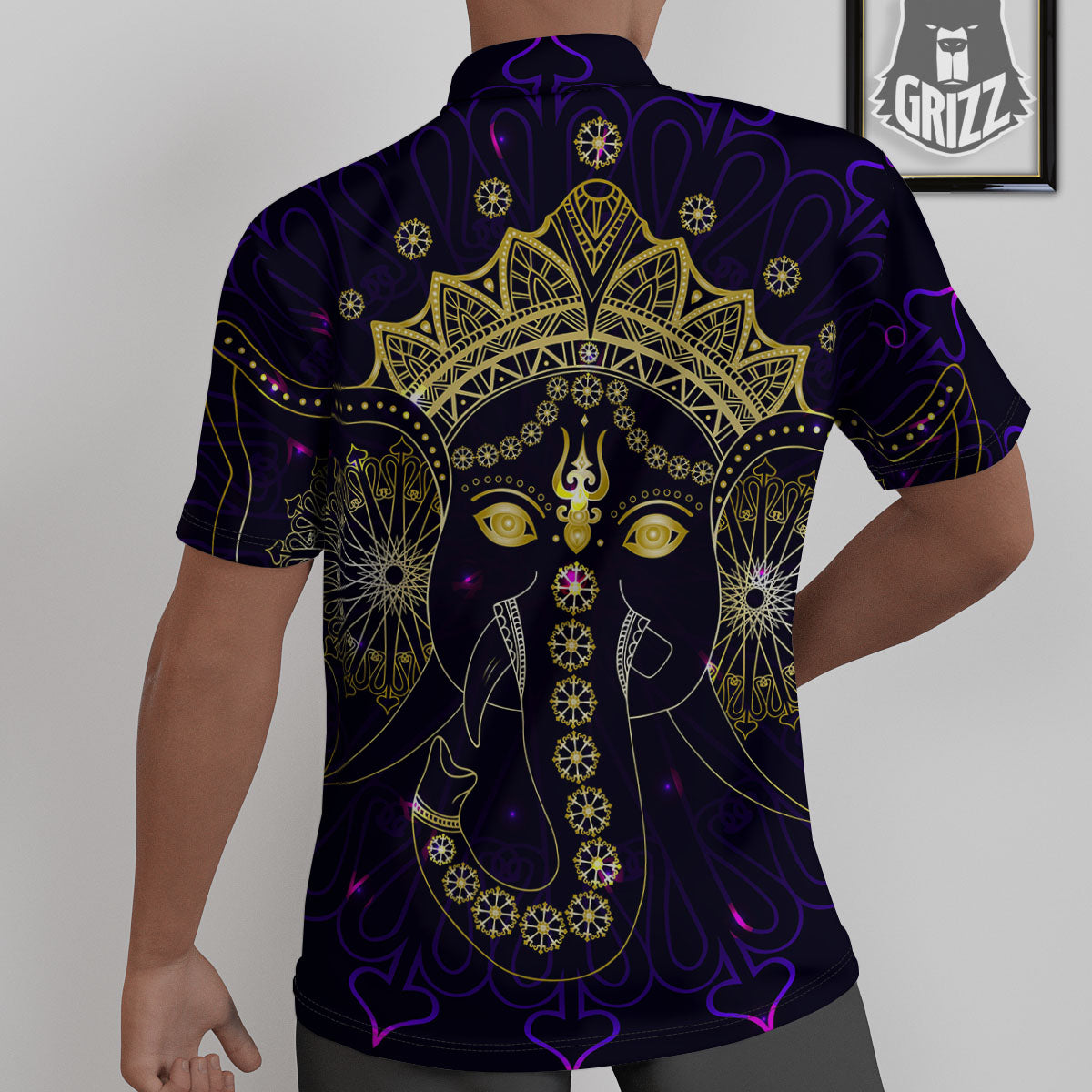 Spiritual Elephant Indian Tribal Print Untucked Shirts-grizzshop