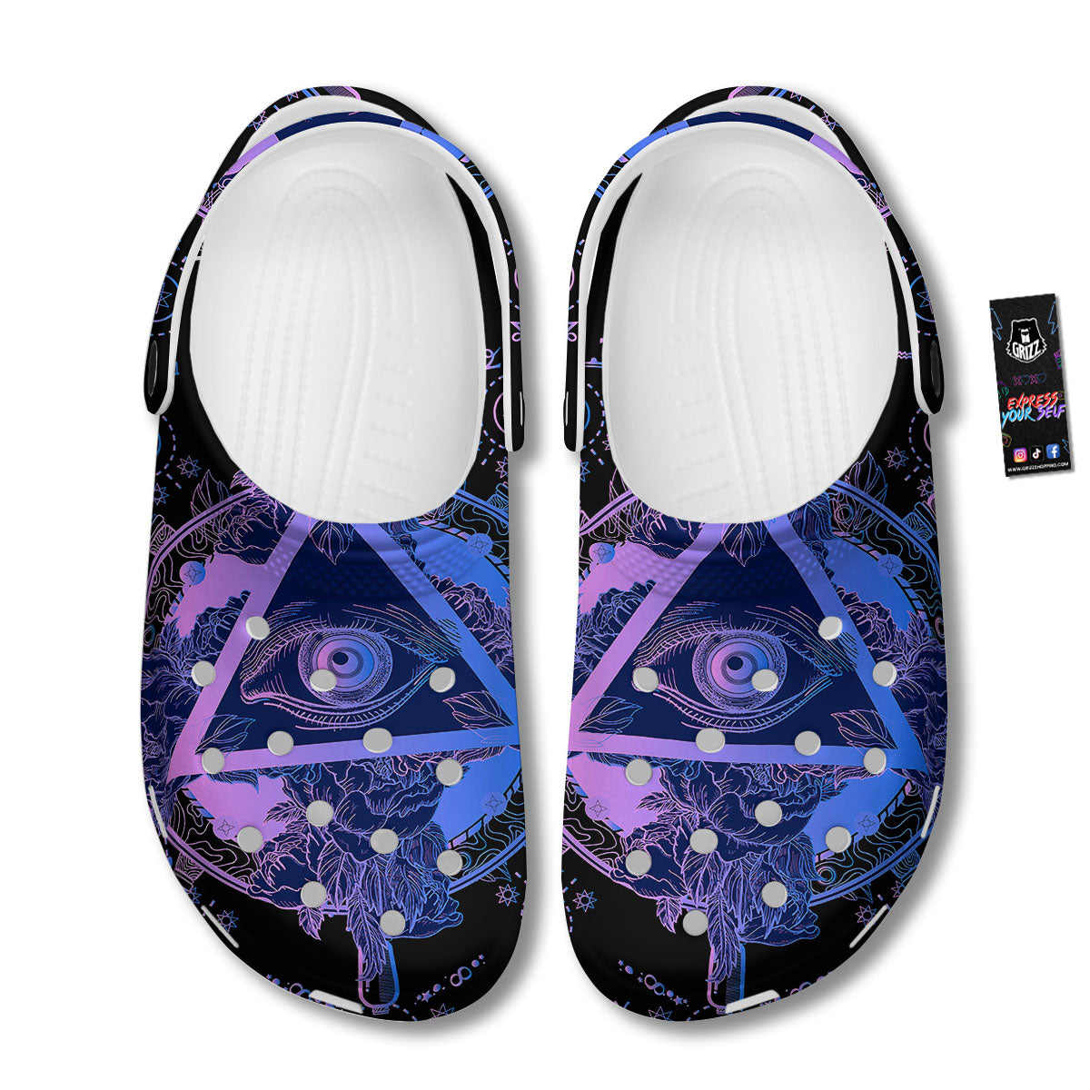 Spiritual Eye Of Providence Print Clog-grizzshop