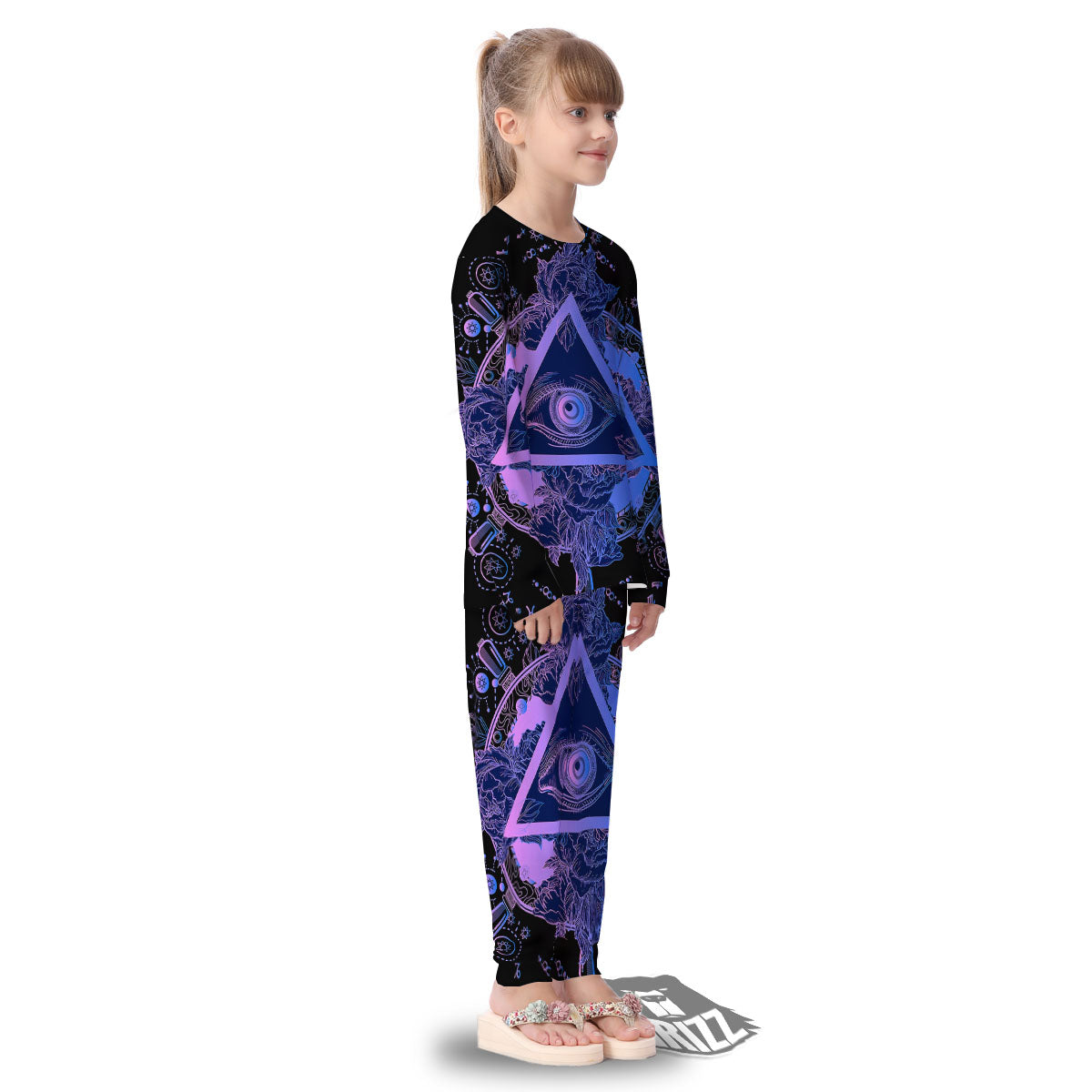 Spiritual Eye Of Providence Print Kid's Pajamas-grizzshop