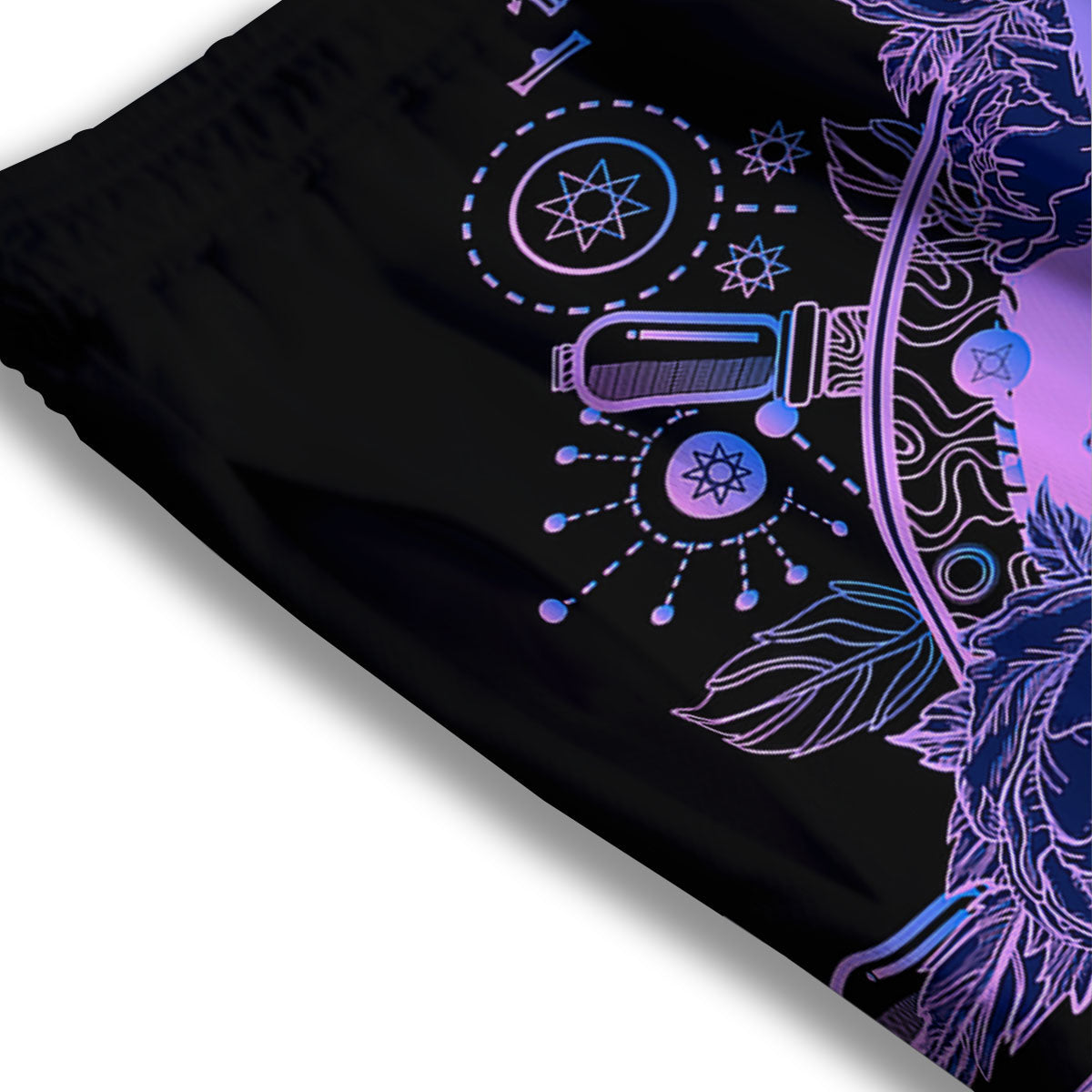 Spiritual Eye Of Providence Print Mesh Shorts