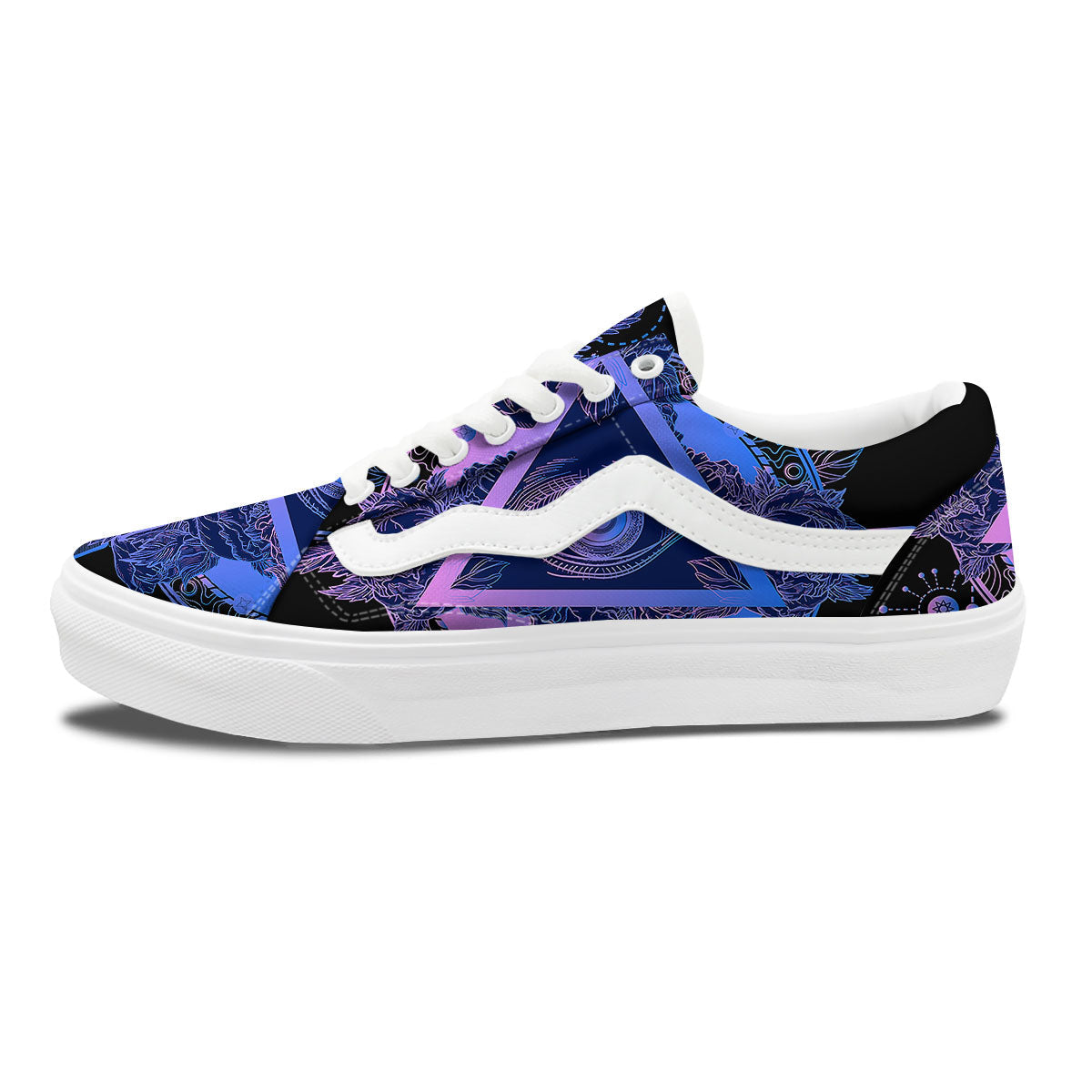 Spiritual Eye Of Providence Print Skate Shoes-grizzshop