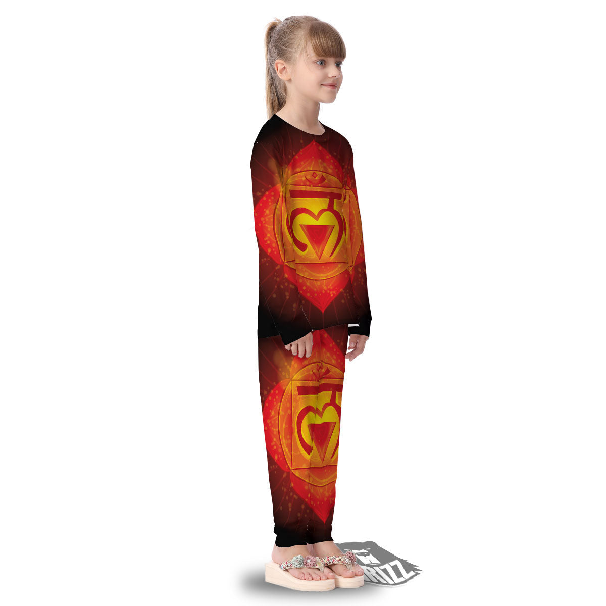 Spiritual Muladhara Chakra Print Kid's Pajamas-grizzshop