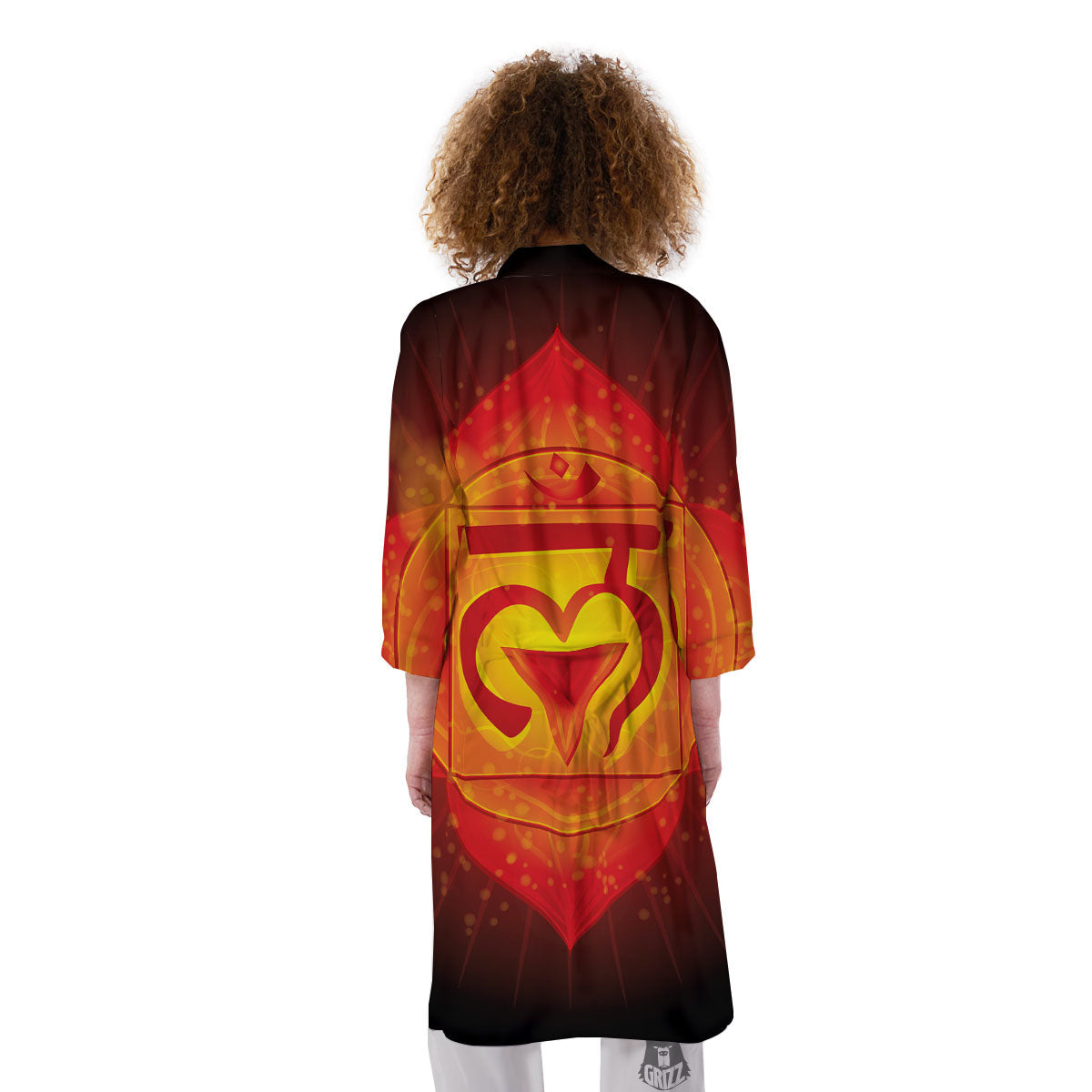 Spiritual Muladhara Chakra Print Kimono-grizzshop