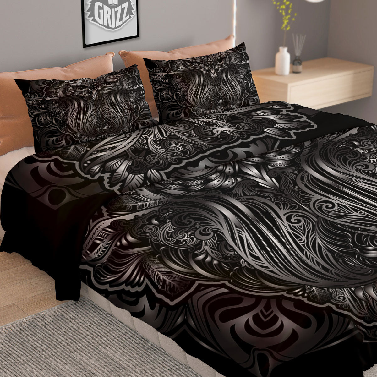 Striped USA Print Pattern Duvet Cover Bedding Set