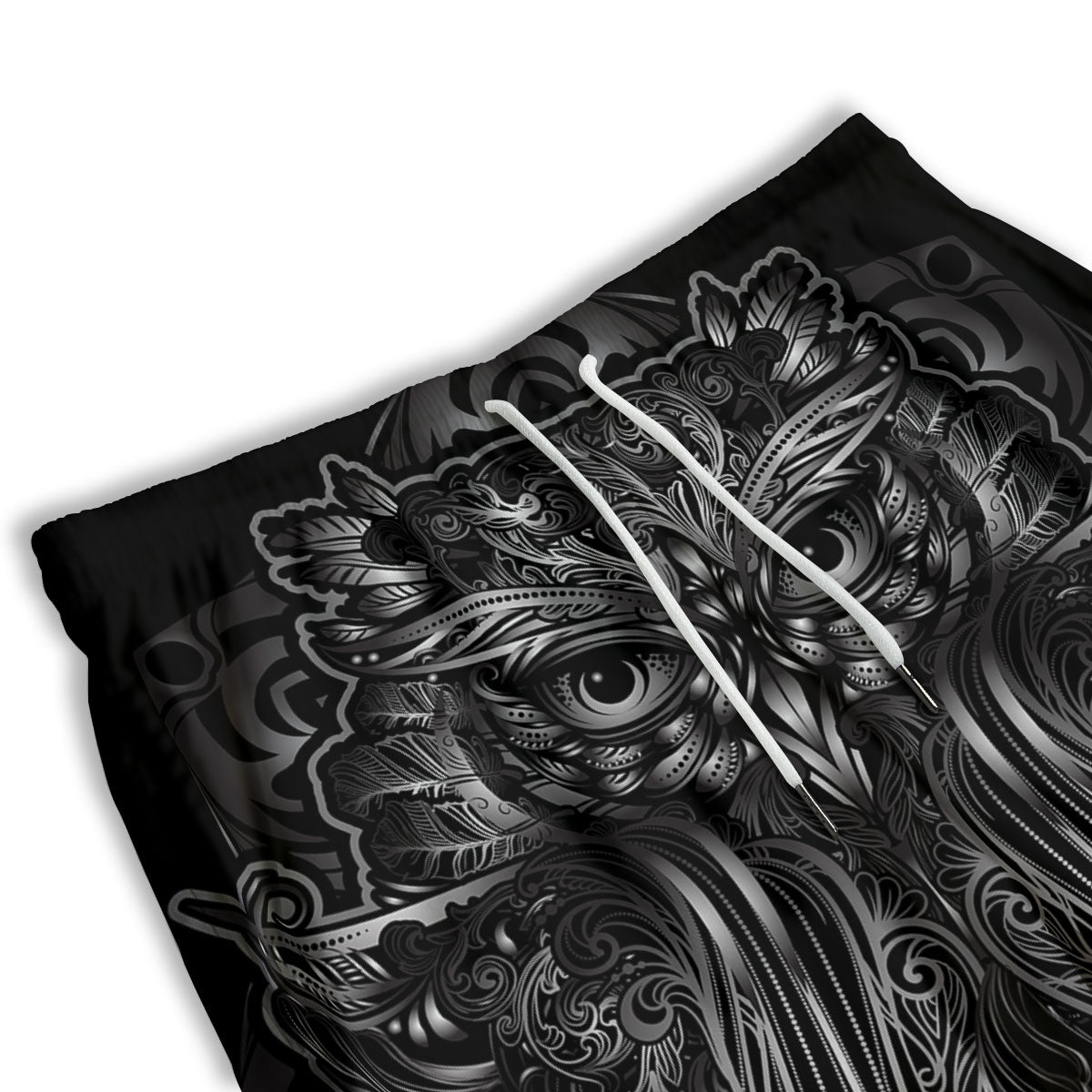 Spiritual Owl Sliver Print Men's Athletic Shorts