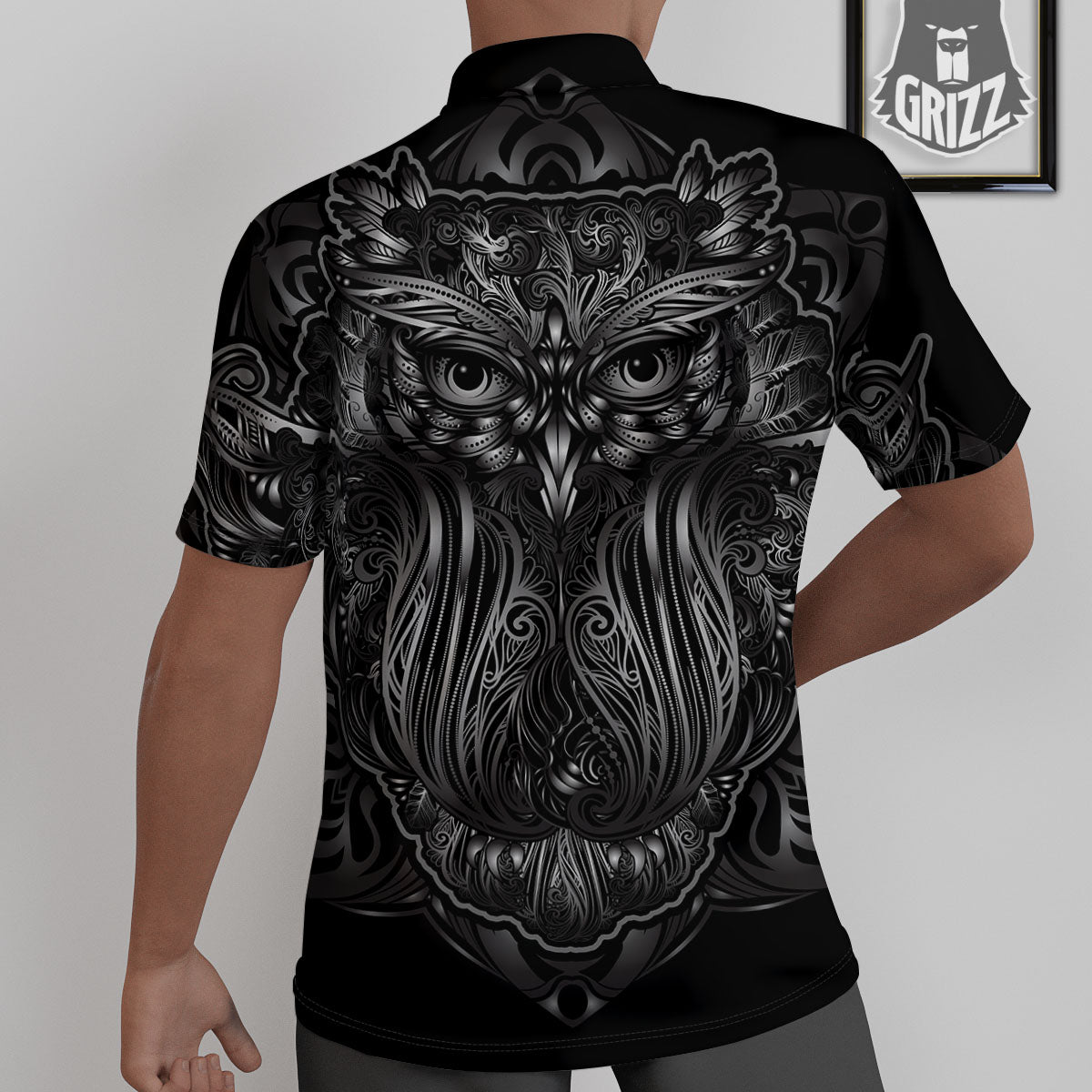 Spiritual Owl Sliver Print Untucked Shirts-grizzshop