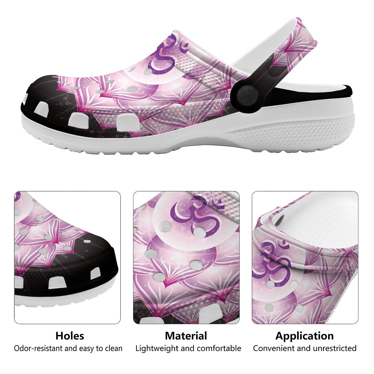 Spiritual Sahasrara Chakra Print Clog-grizzshop