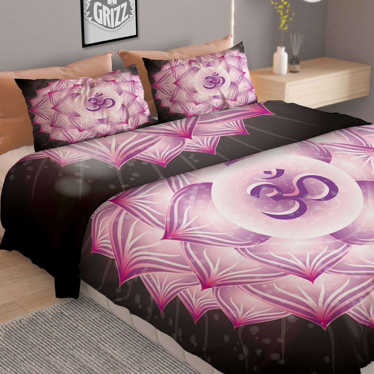 Striped White And Black Print Pattern Duvet Cover Bedding Set