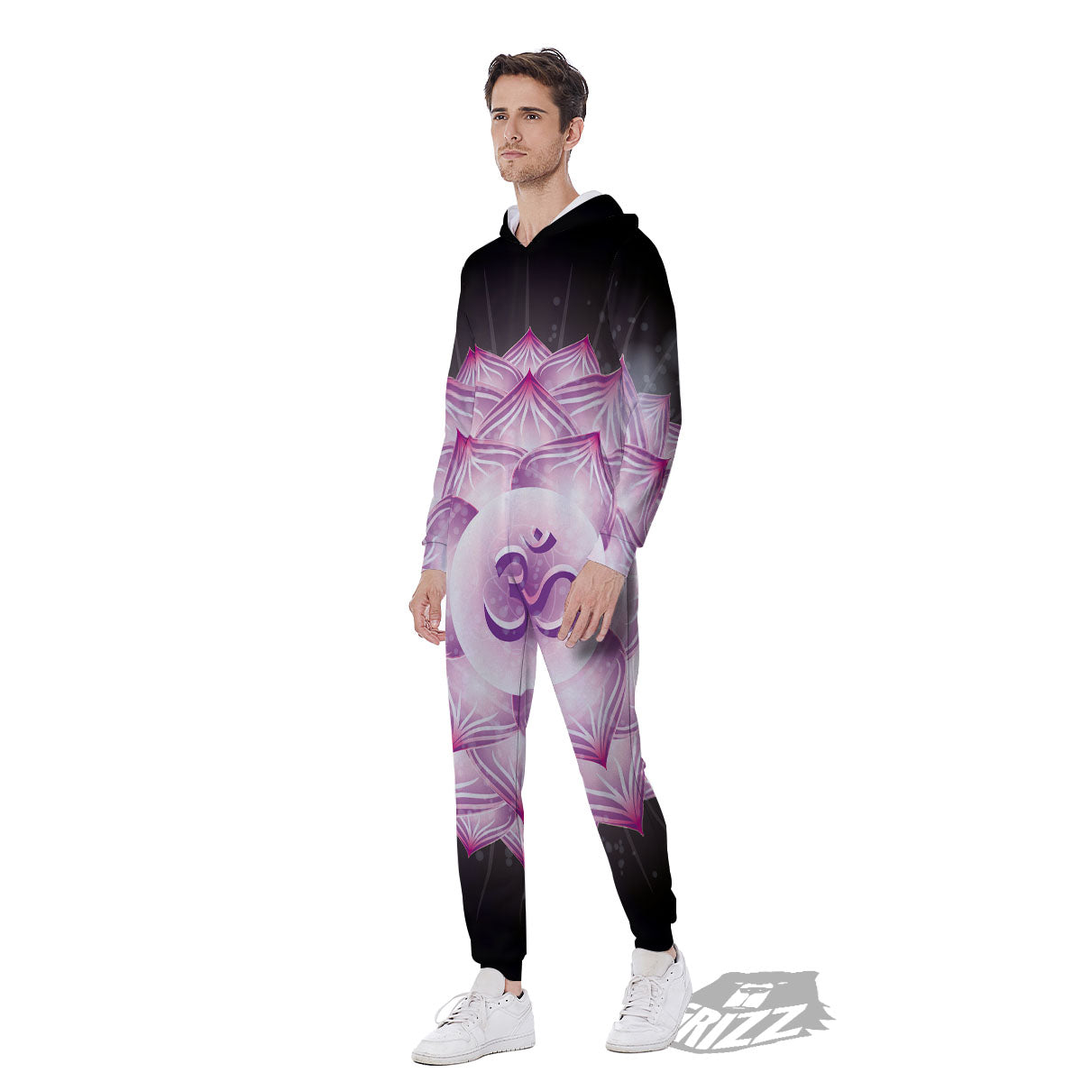 Spiritual Sahasrara Chakra Print Men's Jumpsuit-grizzshop