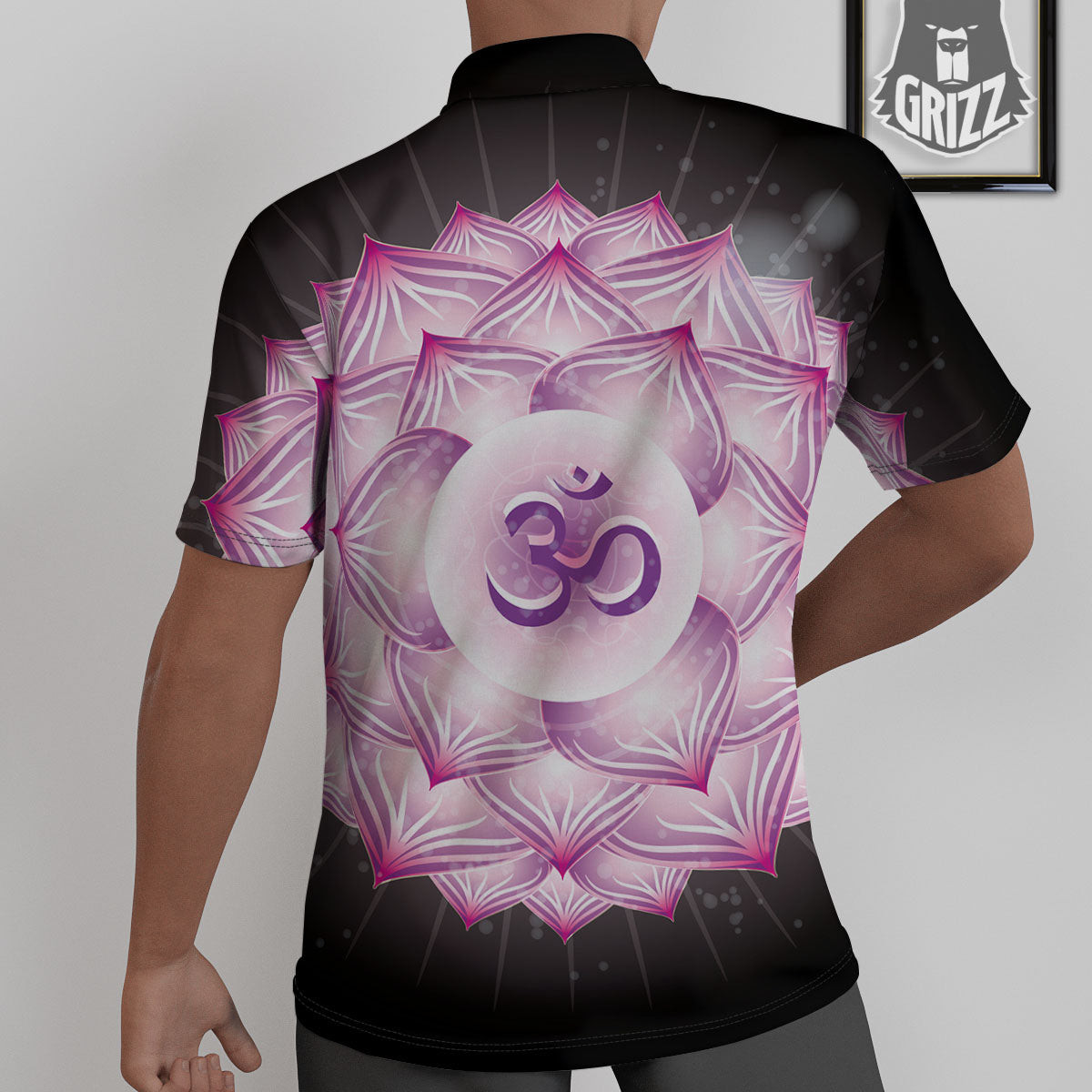 Spiritual Sahasrara Chakra Print Untucked Shirts-grizzshop