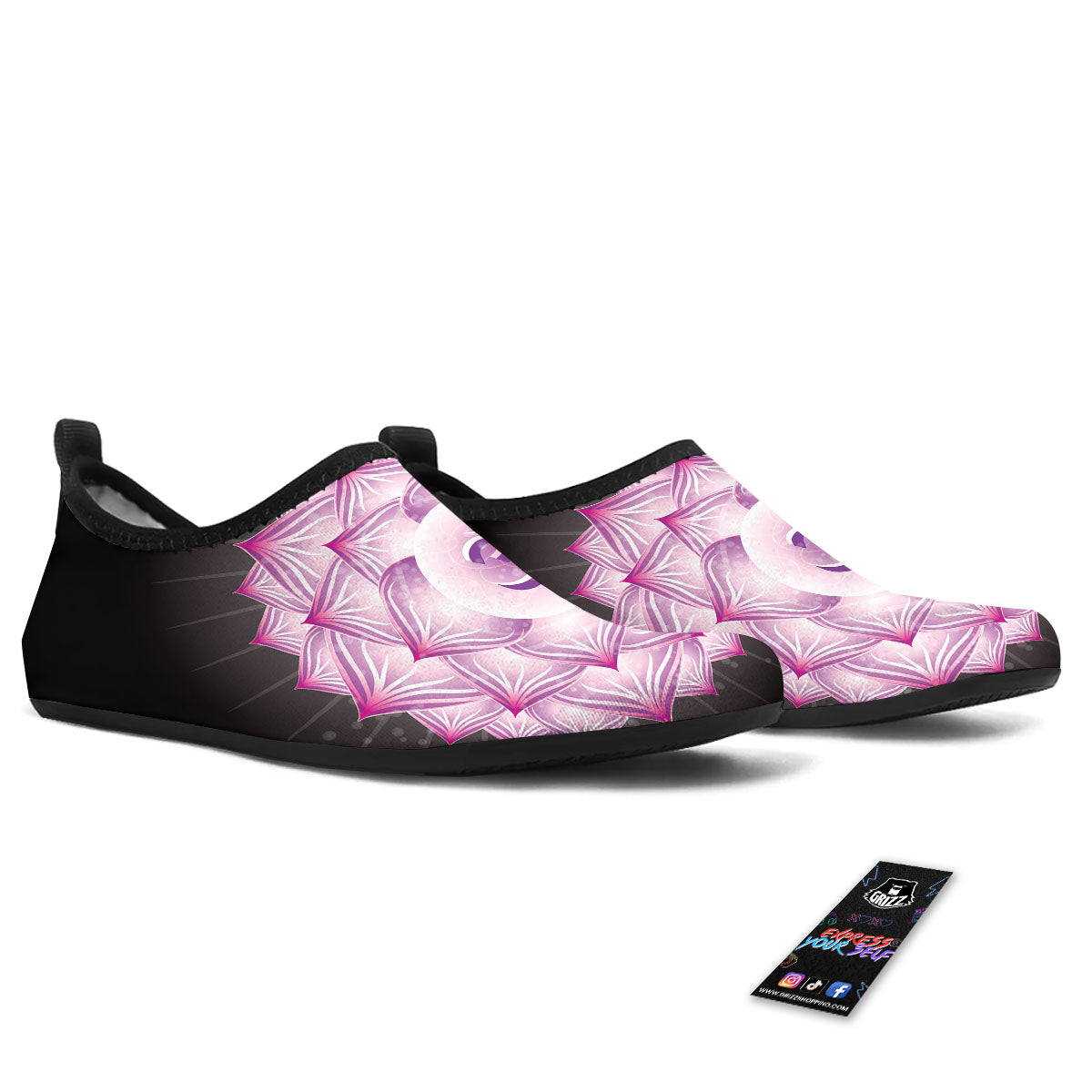 Spiritual Sahasrara Chakra Print Water Shoes-grizzshop