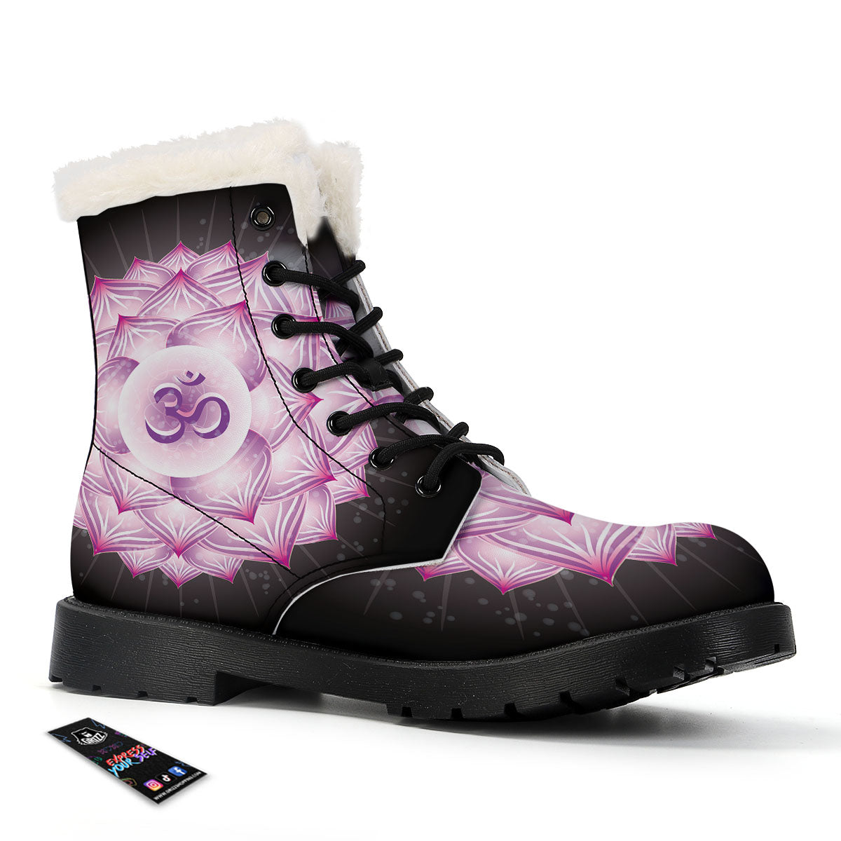 Spiritual Sahasrara Chakra Print Winter Boots-grizzshop