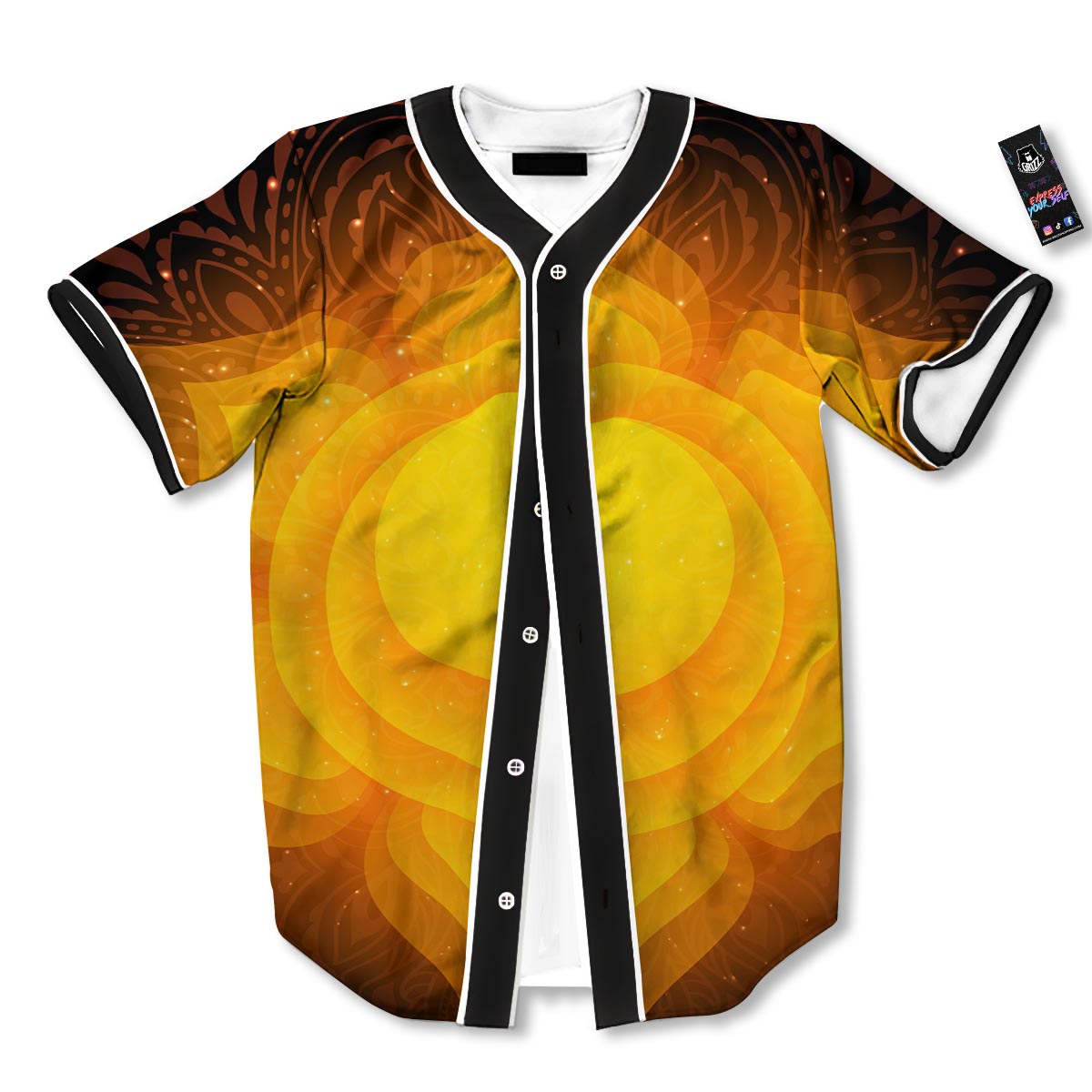 Spiritual Swadhisthana Chakra Print Baseball Jersey-grizzshop