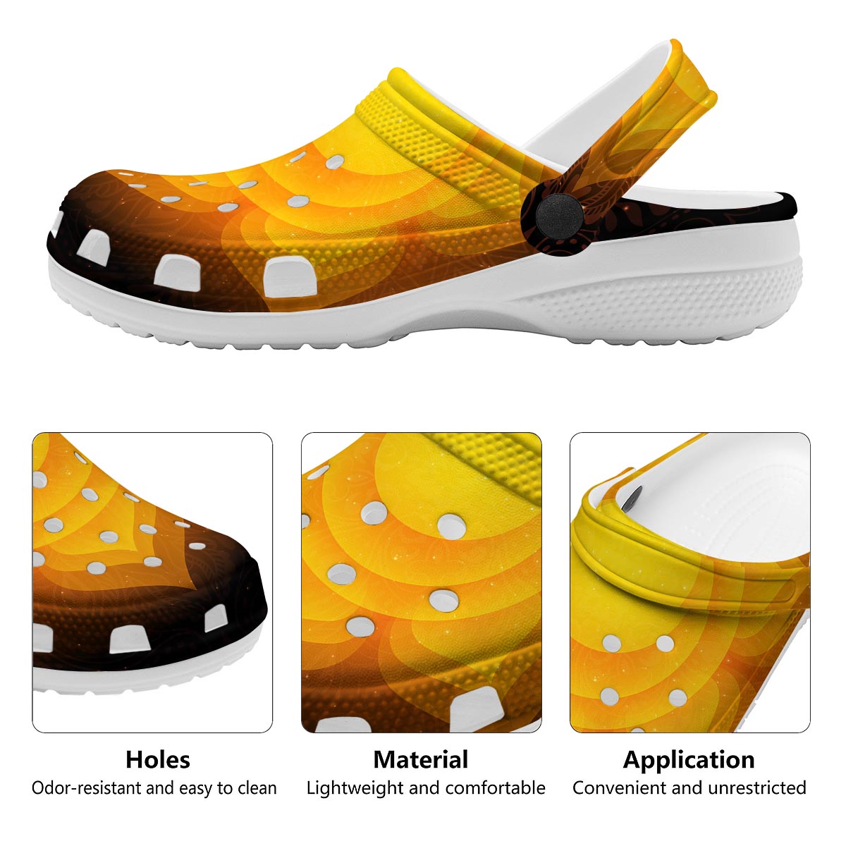 Spiritual Swadhisthana Chakra Print Clog-grizzshop