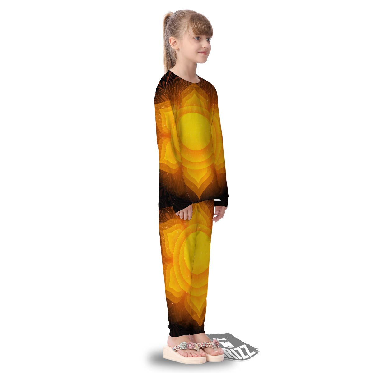 Spiritual Swadhisthana Chakra Print Kid's Pajamas-grizzshop