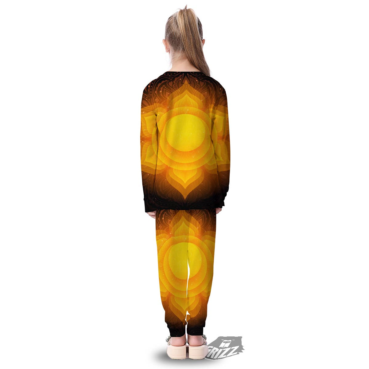 Spiritual Swadhisthana Chakra Print Kid's Pajamas-grizzshop