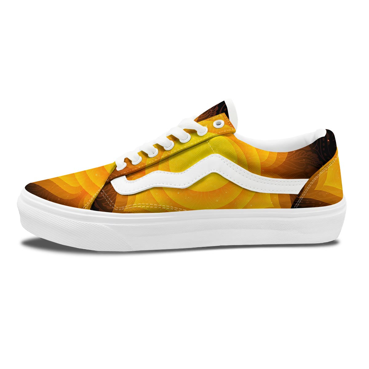 Spiritual Swadhisthana Chakra Print Skate Shoes-grizzshop