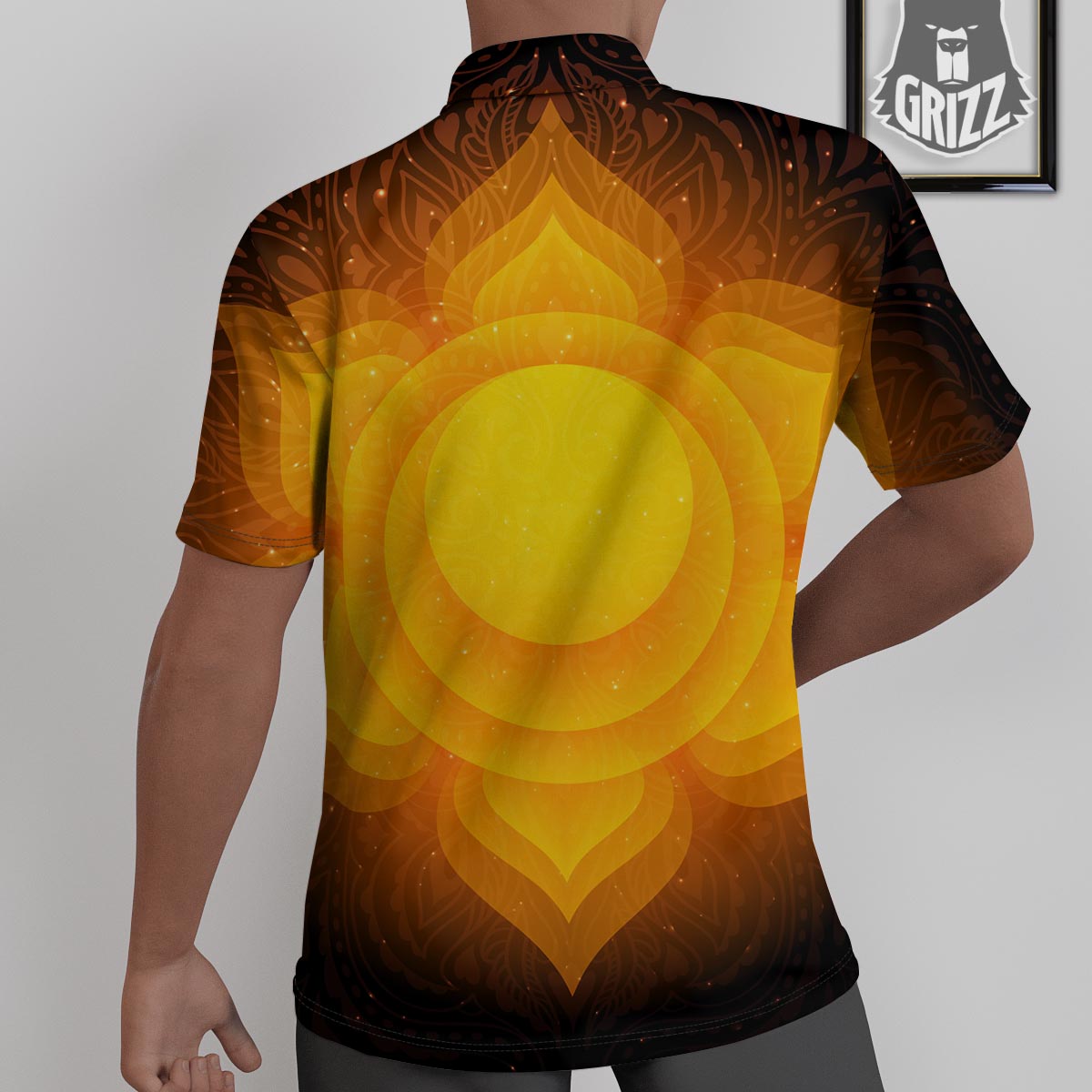 Spiritual Swadhisthana Chakra Print Untucked Shirts-grizzshop