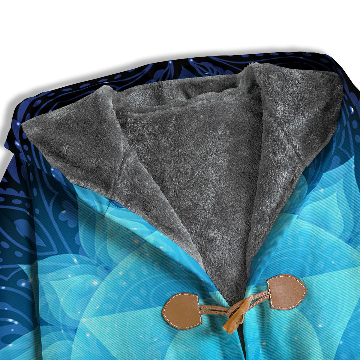 Spiritual Vishuddha Chakra Print Men's Windbreaker Jacket-grizzshop