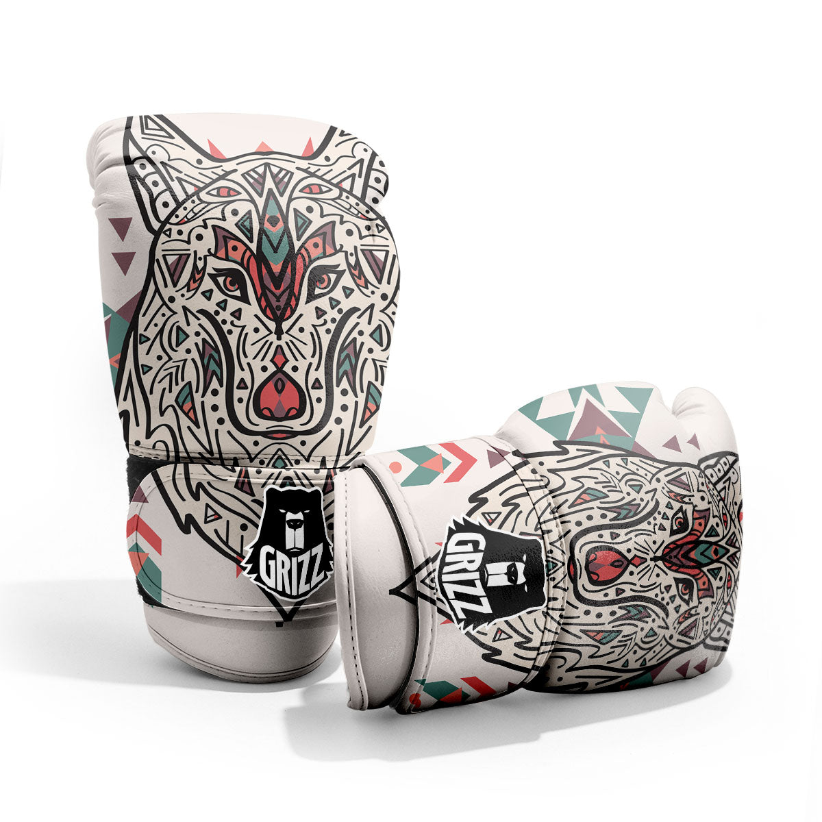 Spiritual Wolf Native American Print Pro Boxing Glove