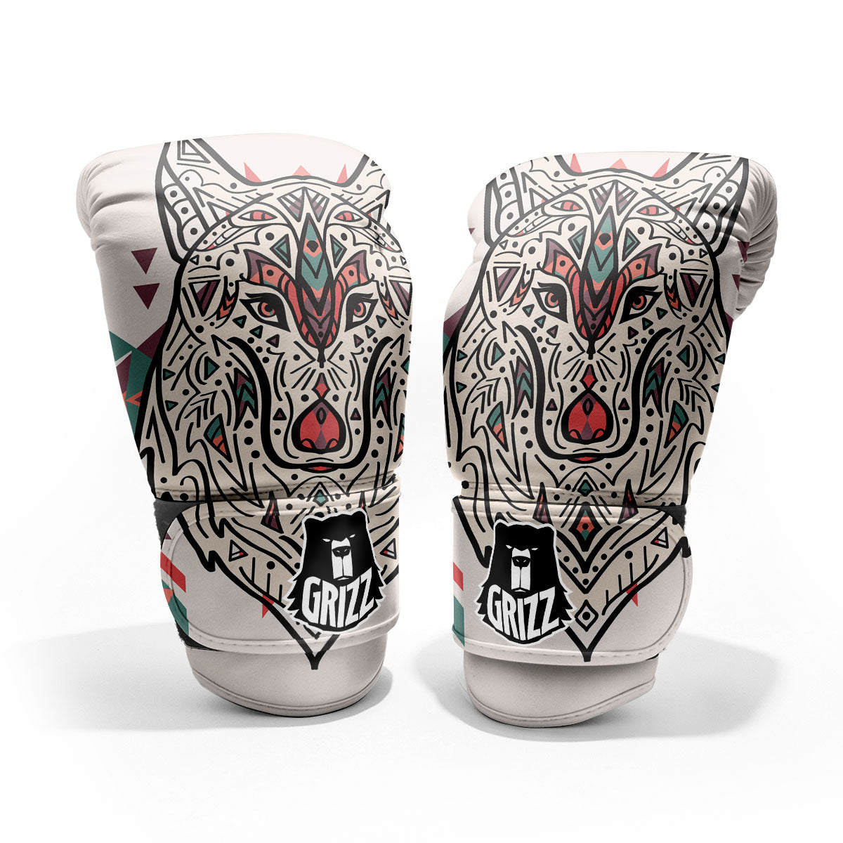 Spiritual Wolf Native American Print Pro Boxing Glove