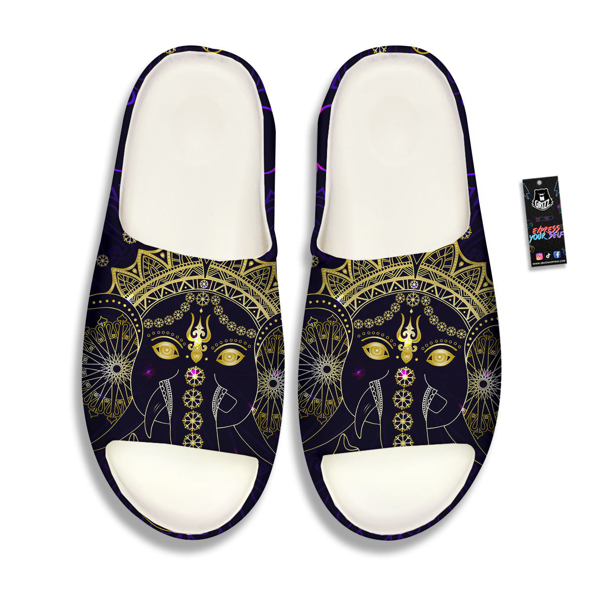 Spiritual Elephant Indian Tribal Print Sandals-grizzshop
