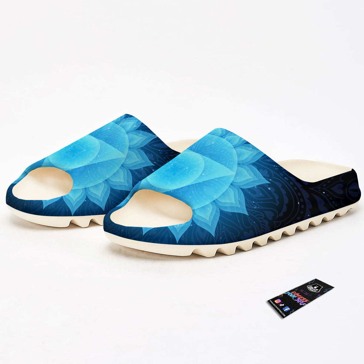 Spiritual Vishuddha Chakra Print Sandals-grizzshop