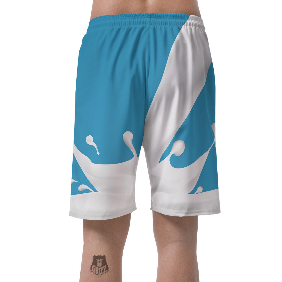 Splash Milk Print Men's Shorts-grizzshop