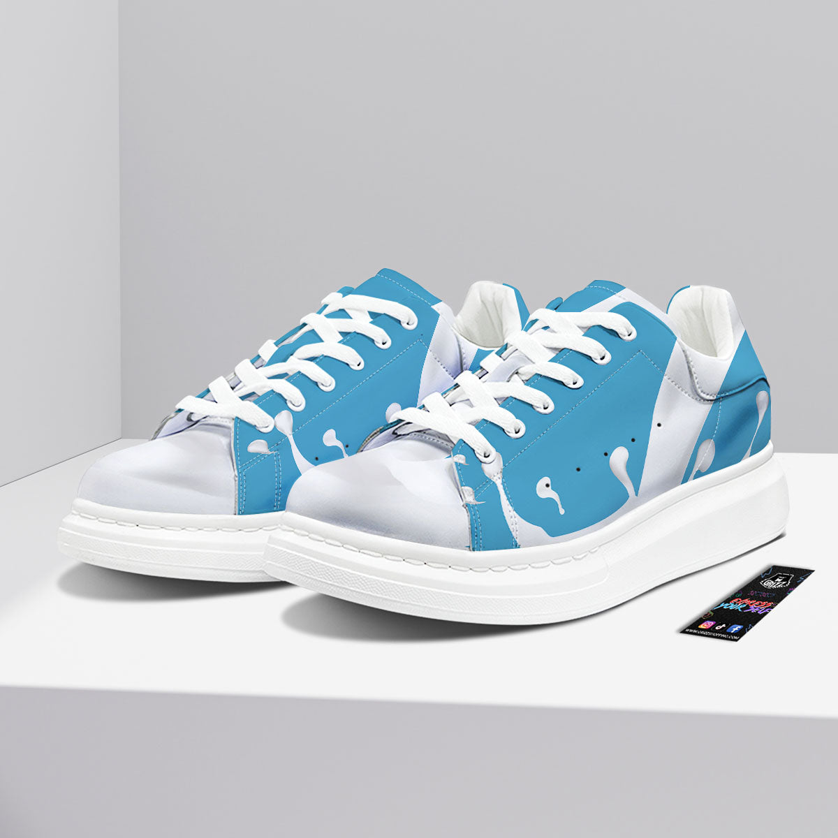 Splash Milk Print Platform Shoes-grizzshop