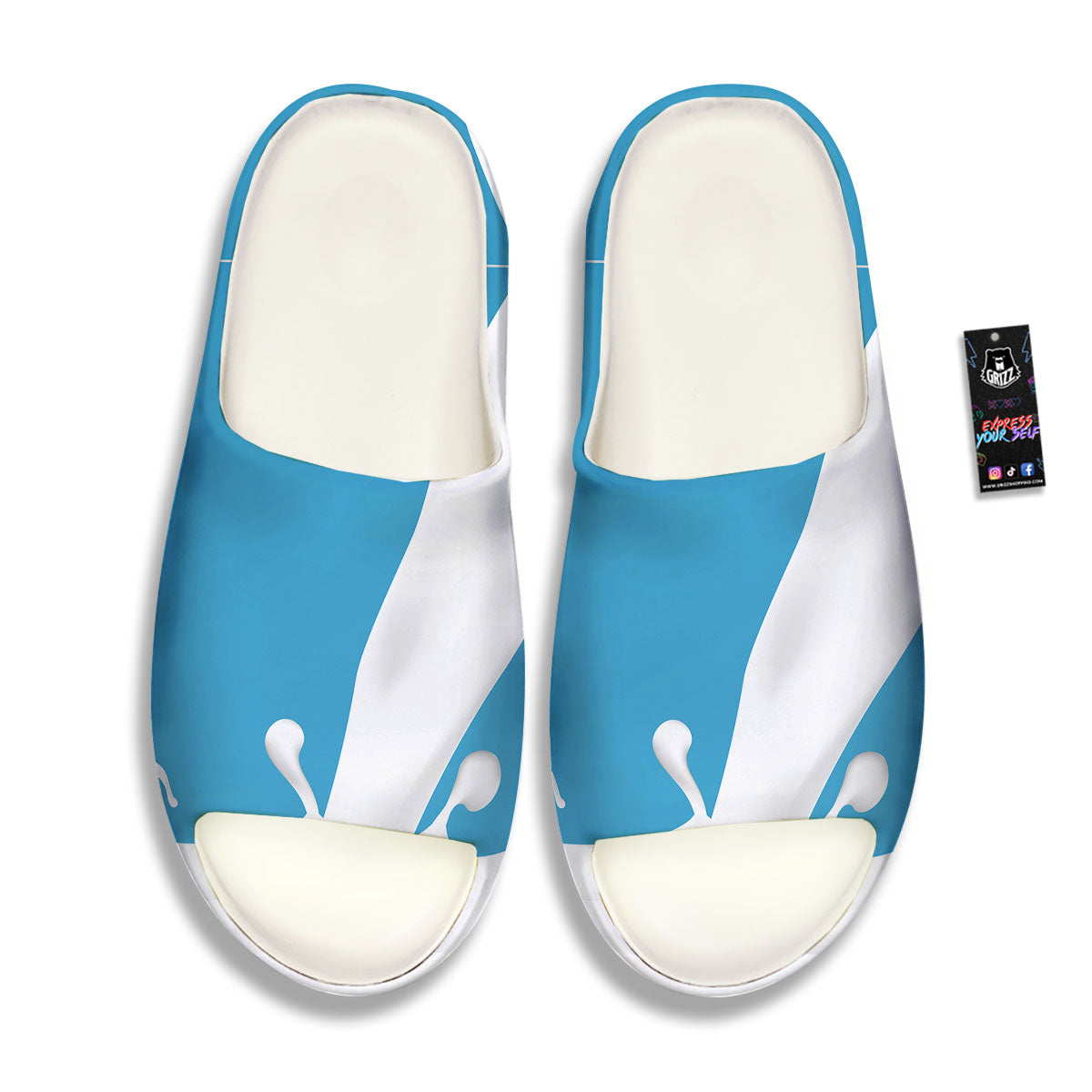 Splash Milk Print Sandals-grizzshop